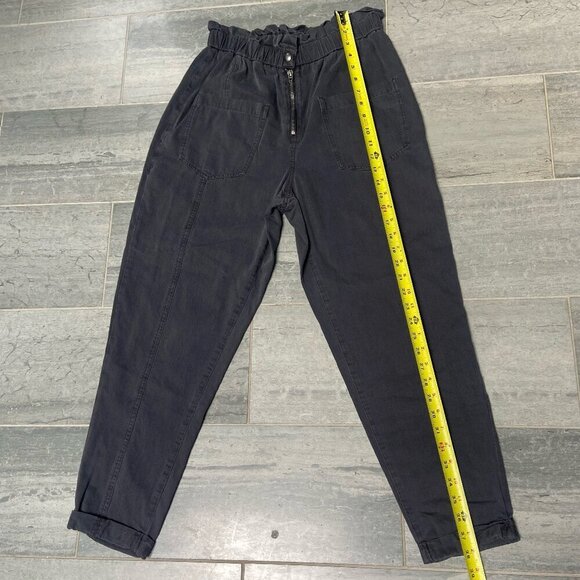 Blank NYC Down to Earth Paper-bag Waist Jogger Style Pants Charcoal Grey Size 28 - Picture 10 of 13